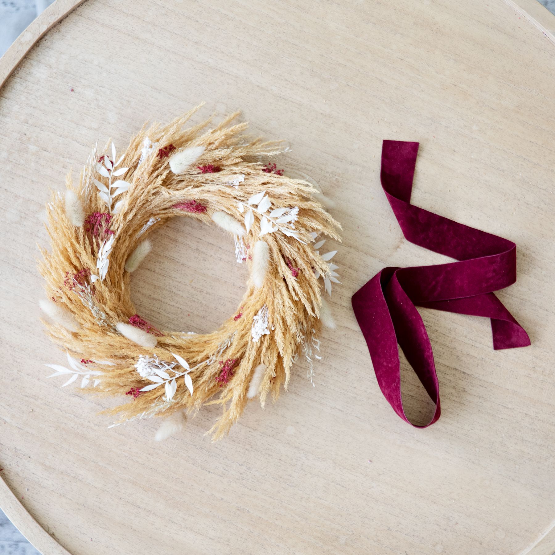 COLVIN, DIY Creative Wreath (BORDEAUX RIBBON 50 CM), VK 47,00 € (1)